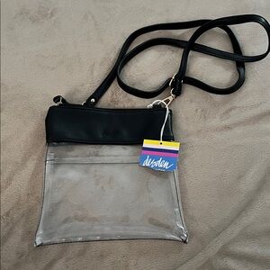 NWT Clear Zip Crossbody Bag